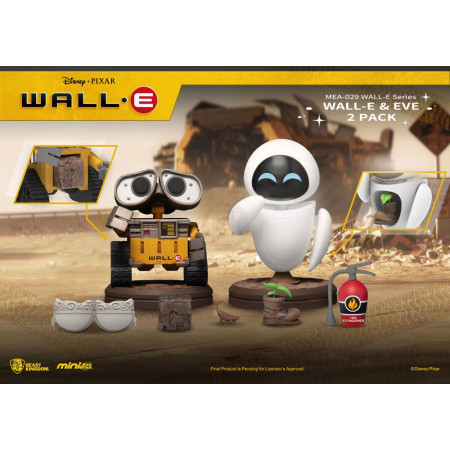 Wall-E Mini Egg Attack figúrkas 2-Pack Wall-E Series Wall-E & Eve 8 cm